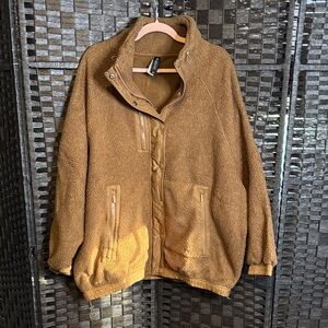 SAVVI Janene Sherpa Jacket Wheat Grain Size XL